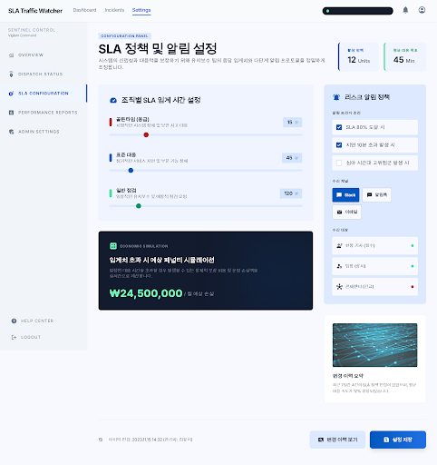 Prototype /settings/sla